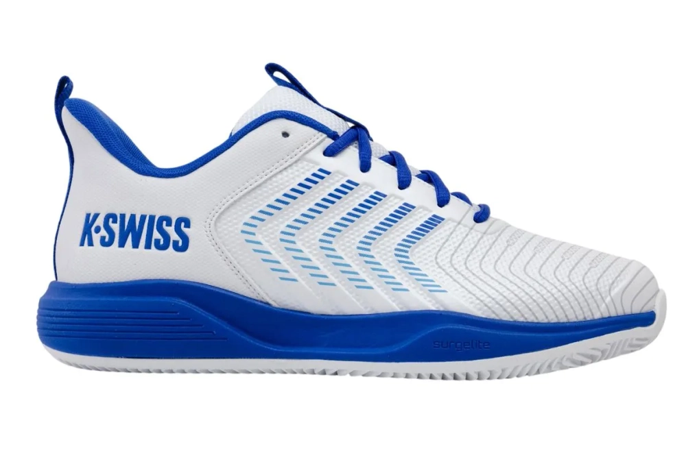 Женские Кроссовки теннисные K-Swiss Ultrashot Light Clay - white/dazzling blue/baltic sea