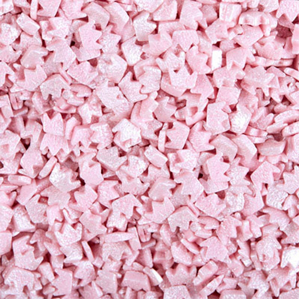 Посыпка короны розовые перламутровые - 100 гр