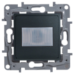 Датчик движения двухпроводной 400Вт с регулировкой выдержки времени, освещенности и радиуса обнаружения - антрацит ETIKA Legrand