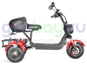 Электроскутер WHITE SIBERIA TRIKE MINI 1500W - Красный фото 5