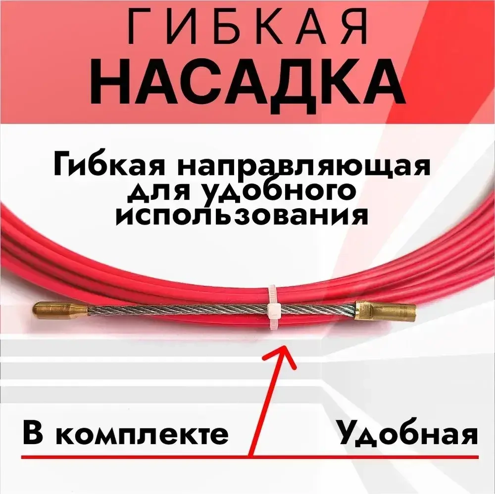 Протяжка для кабеля мини УЗК в бухте, стеклопруток d 3,5 мм, 5 метров RC19 УЗК-3.5-5