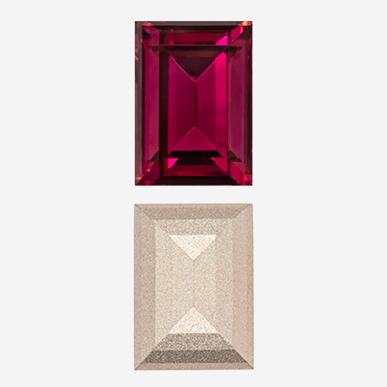 Кристалл Прямоугольник (Step Cut Fancy Stone), оттенок "Фуксия"/"Fuchsia", 18*13мм