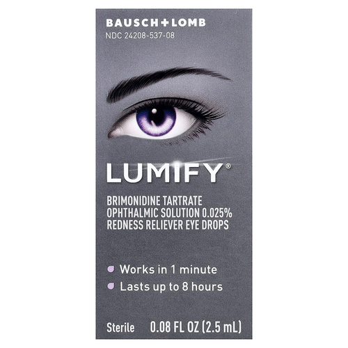 Lumify, глазные капли, для снятия покраснений, 2,5 мл (0,08 жидк. унции)