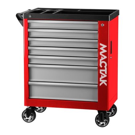 Цена на МАСТАК (521-07580R) Тележка инструментальная, 7 выдвижных ящиков, "НОВА", красная