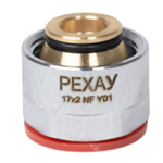 Соединитель для PE-X труб обжим хром Дн 20х3/4" под евроконус ВР THERM S Рехау 12506173002