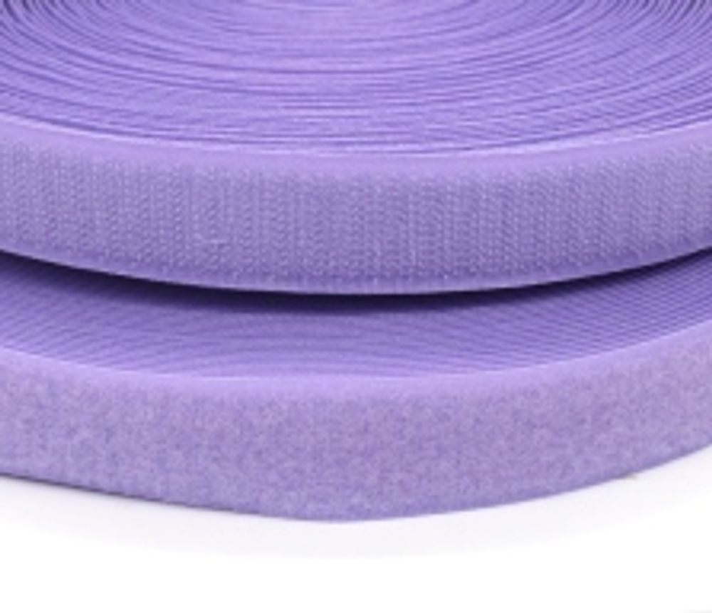 Велкро/липучка комплект, ш. 2,5 см, сиреневый