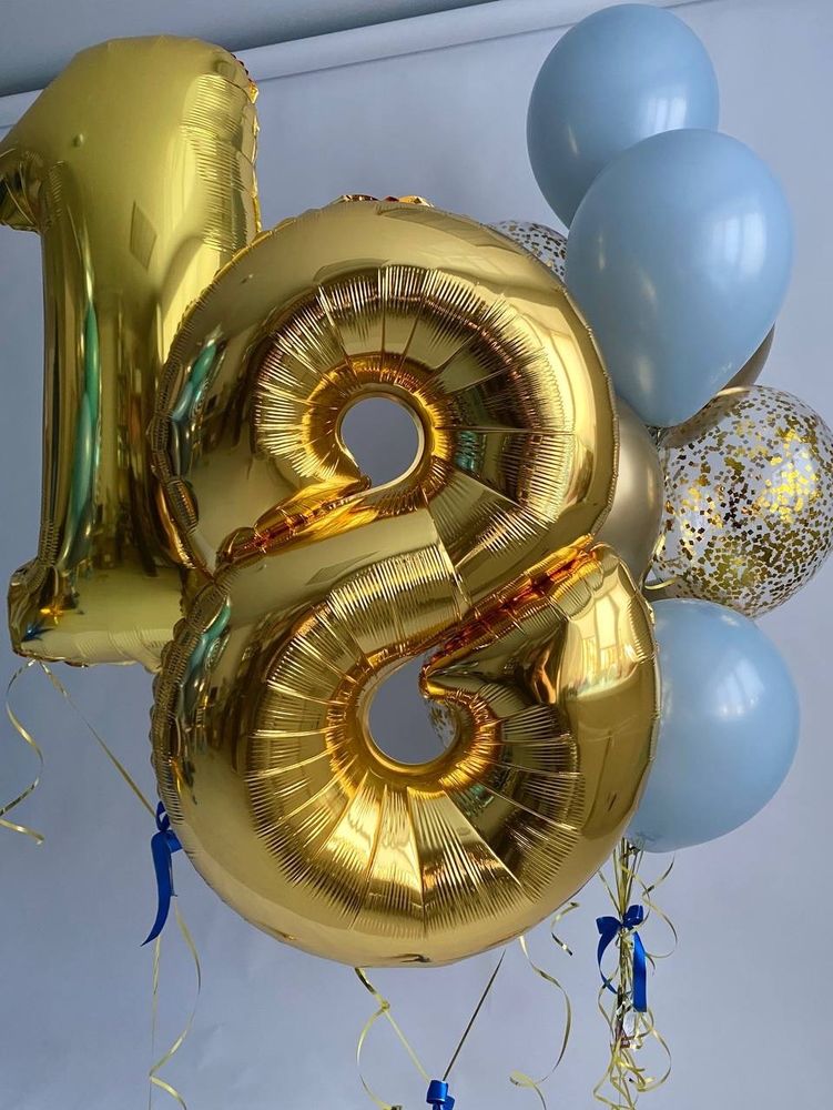 Воздушные шары на 18 лет цифры №1682