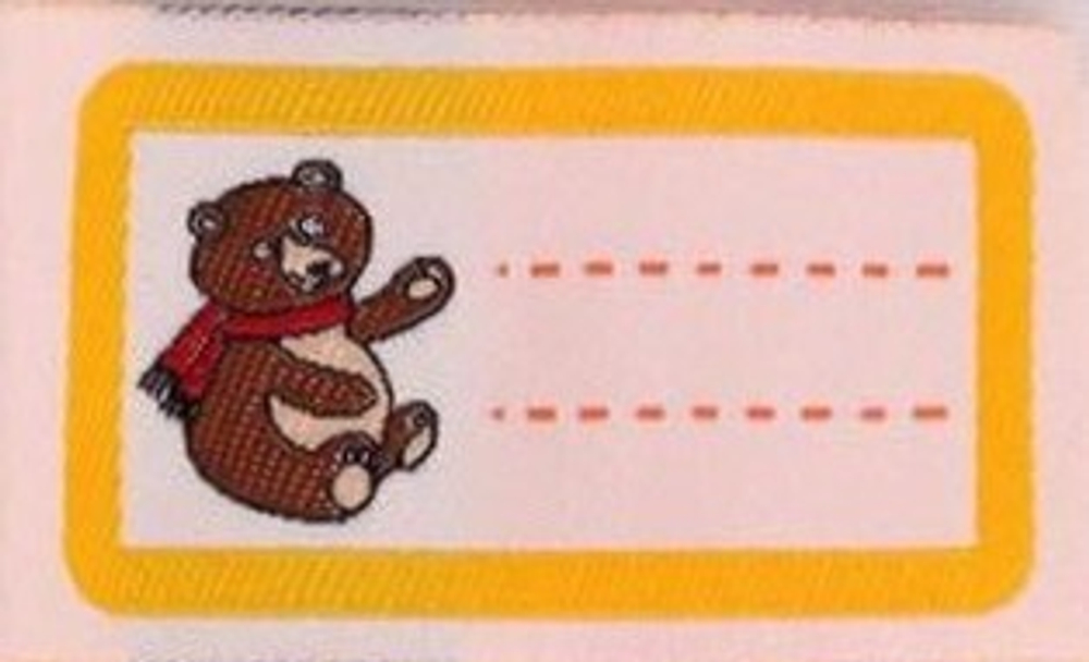 Нашивка № 360 «Мишка», 5,5 × 3,2 см,  цвет жёлтый