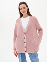 Кардиган с карманами розовый
