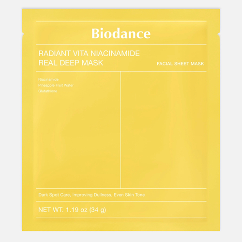 BIODANCE Radiant Vita Niacinamide Real Deep Mask Гидрогелевая маска с витаминным комплексом