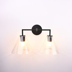 Бра Rh Utilitaire Funnel Shade Double Sconce Black By Imperiumloft