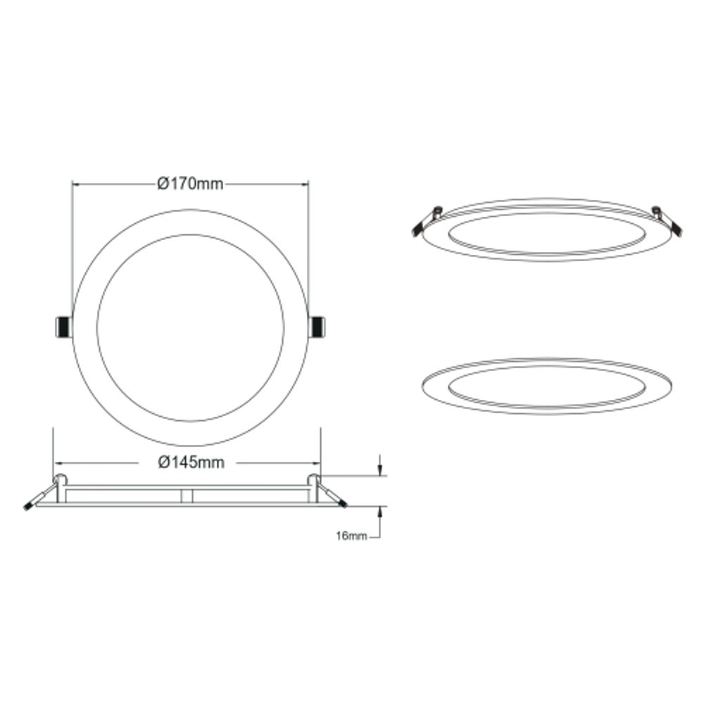 Светильник светодиодный встраиваемый Даунлайт ЭРА LED 1-12-4K Slim панель 12Вт 4000К круг | Downlight