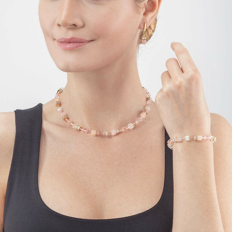 Серьги-пусеты Coeur de Lion Light Rose 4605/21-1920 цвет розовый, золотой