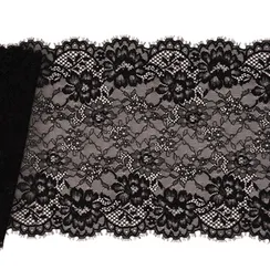 Кружево эластичное черное 21 см
