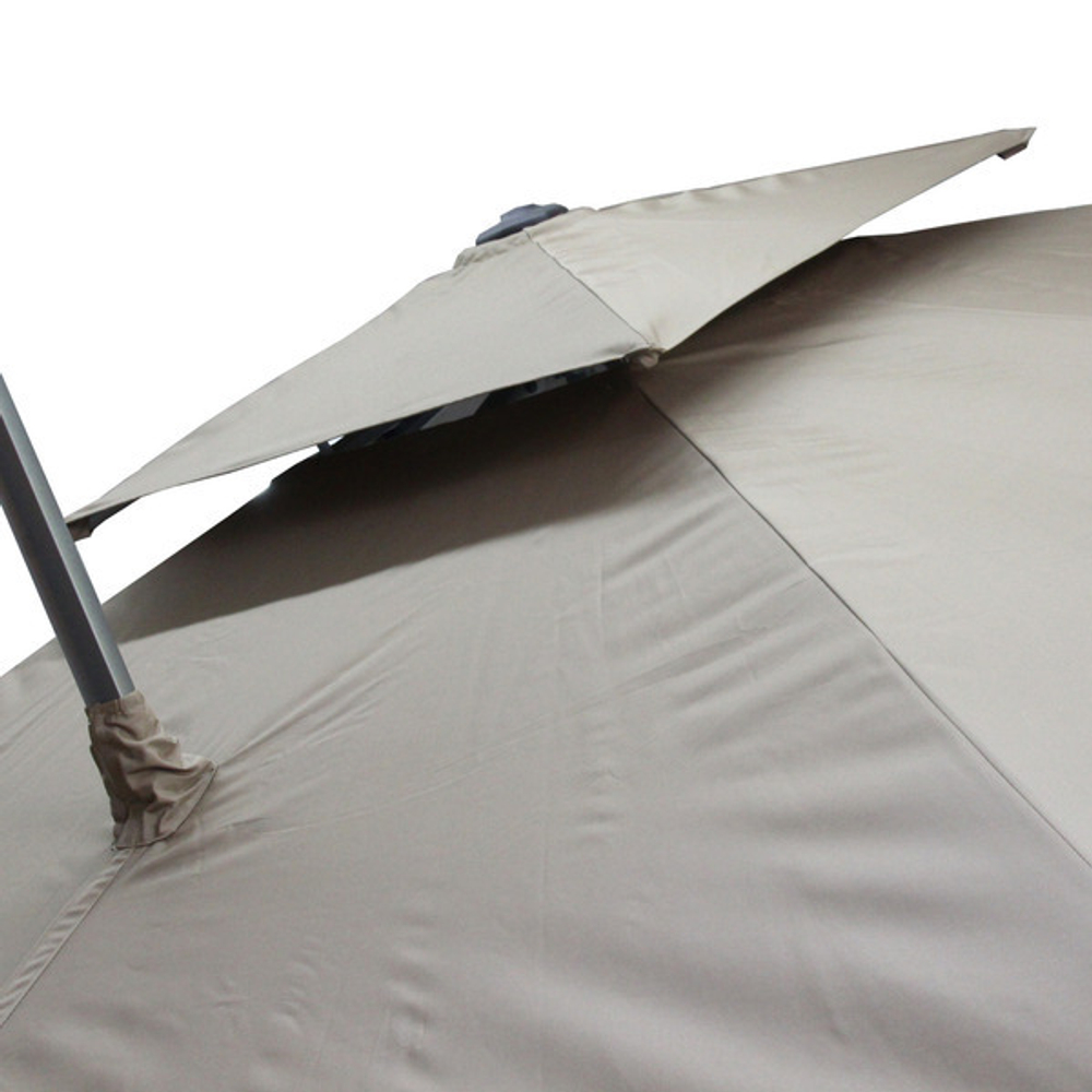 Зонт садовый складной с подставкой, квадратный 300*300 см, бежевый