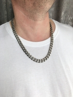 Цепь из стали марки 316L. Застежка карабин.