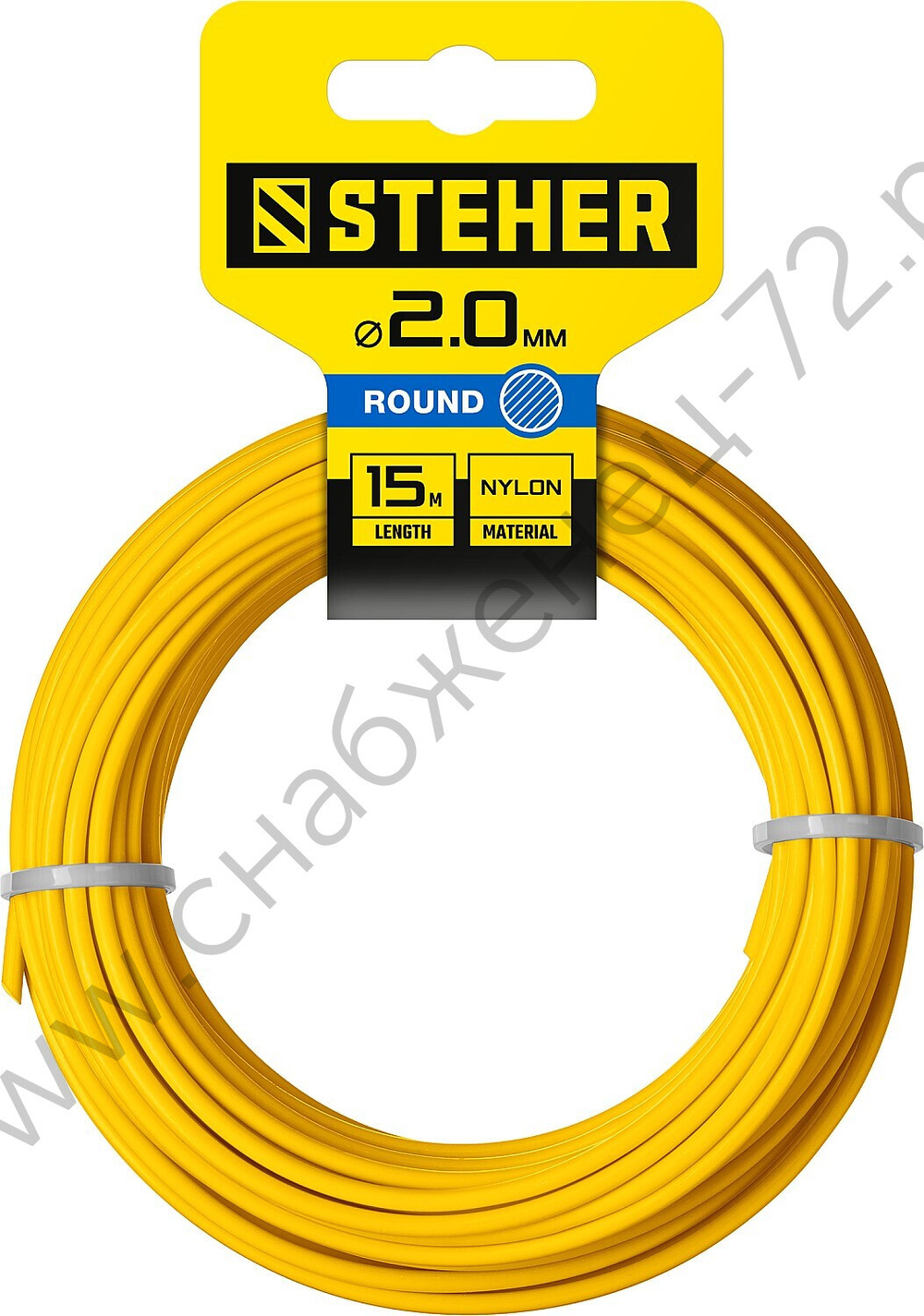 STEHER КРУГ, 2.0 мм, 15 м, леска для триммера (75001-2.0)