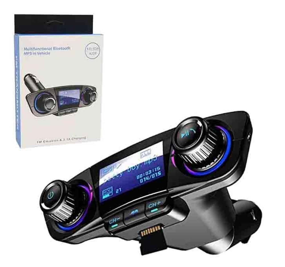 Автомобильный FM-трансмиттер A21 Bluetooth (черный)