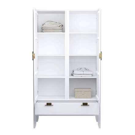 Шкаф 2х дверный «Бридж» белый лак