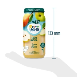 Пюре фруктовое ФрутоНяня с 5 месяцев, яблоко и груша, 250 г