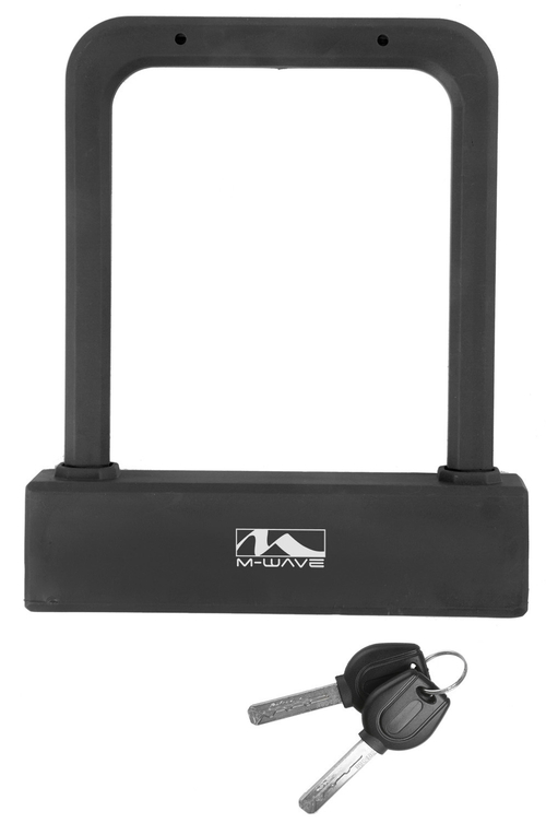 Замок велосипедный M-WAVE U-образный силикон чёрный