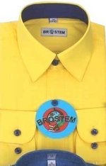 BROSTEM Рубашка для мальчика школьная 8052d желтый