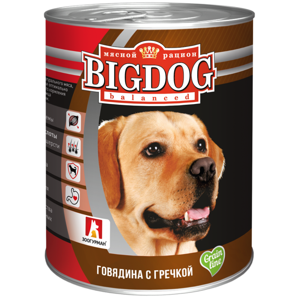Зоогурман корм консервированный для собак big dog