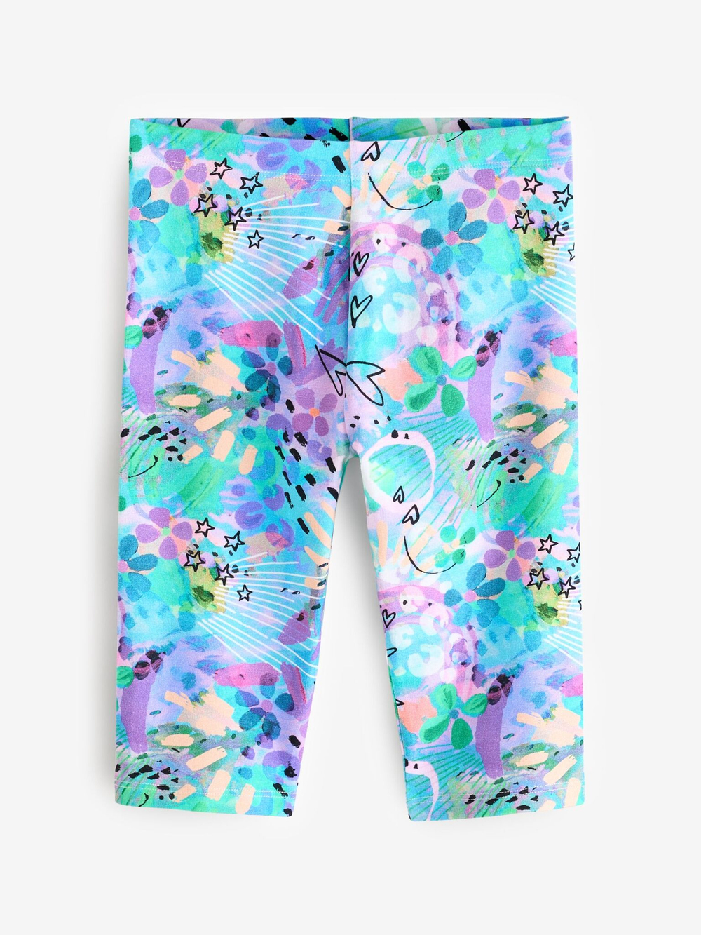 Легинсы укороченные для девочки Next E61-333, 4 шт., Розовый, Белый, Бирюзовый