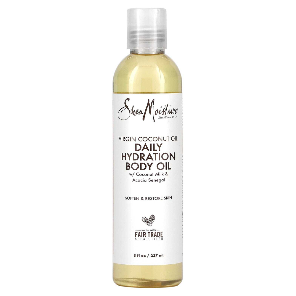 SheaMoisture, 100% кокосовое масло первого отжима, масло для тела для ежедневного увлажнения, 8 жидких унций (237 мл)