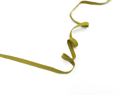 Отделочная резинка с фестонами, 8 мм, болотный зеленый, Турция, (Арт: OTR605/8-8147), м