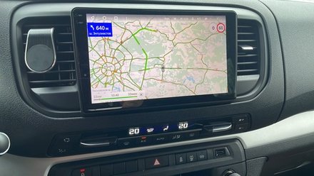 Магнитола для Peugeot Traveller/Expert, Citroen SpaceTourer/Jumpy, Opel Zafira Life/Vivaro - FarCar BM3116M-2K монитор 9.5" 2K QLED на Android 14, TS10, 4+32Гб, CarPlay, 4G SIM-слот