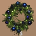 Венок хвойный «Сказочное чудо» d-40 см, ПВХ, литой ПВХ, Синий