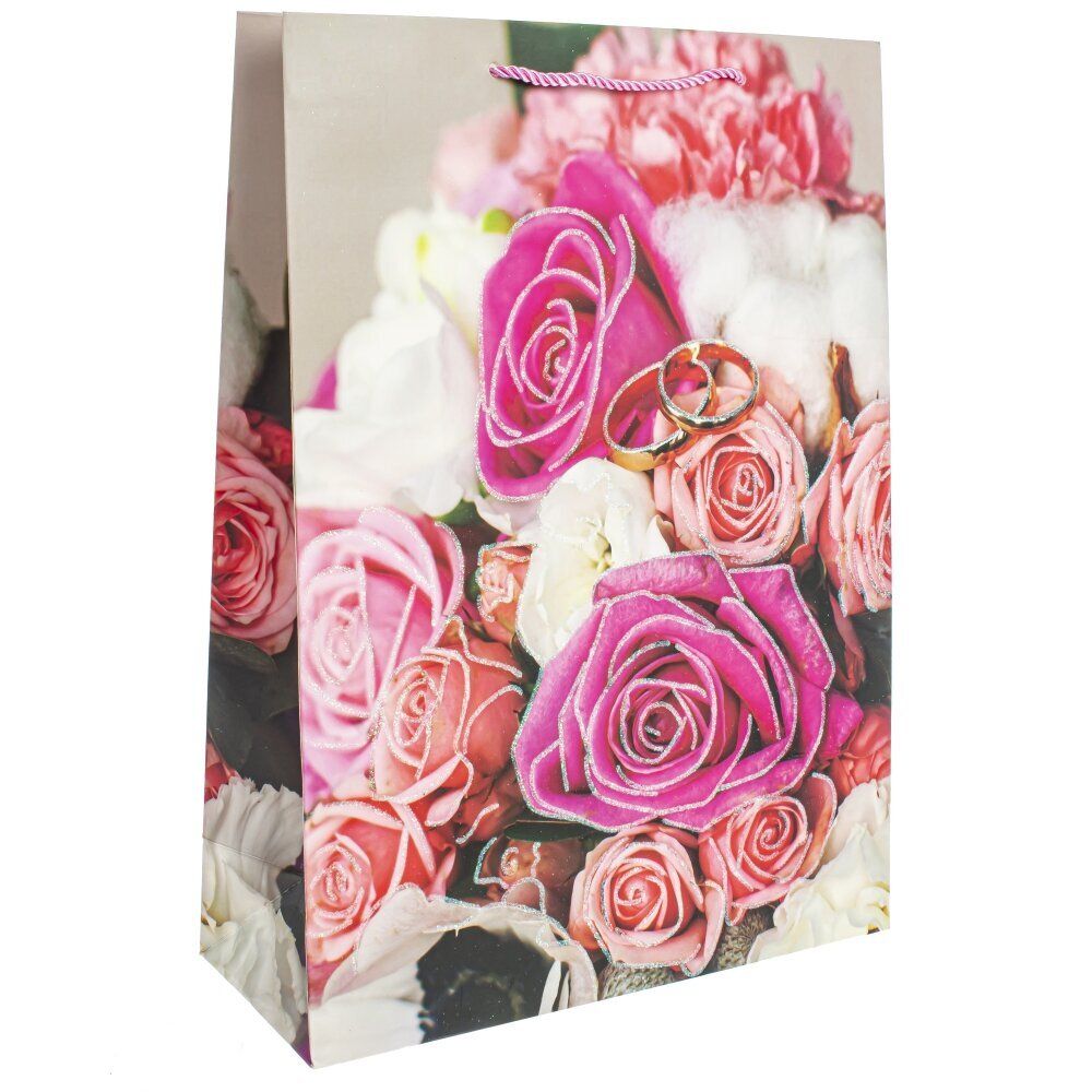 GAEM Пакет подарочный (бумага 210г/м2, блок микс 12шт), L26 W10 H32 см, 4в.