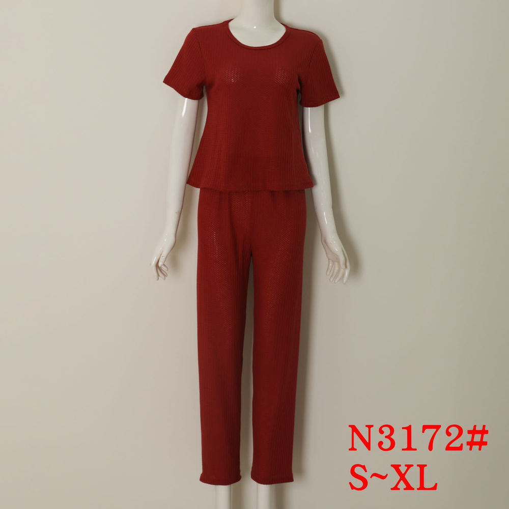 К/ж штаны+футболка 3172-3 (бардовый)