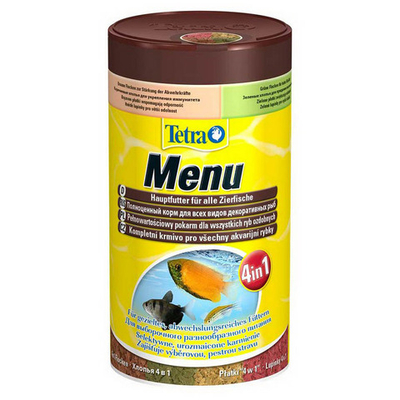Tetra Menu - основной корм для рыб (4 вида хлопьев)