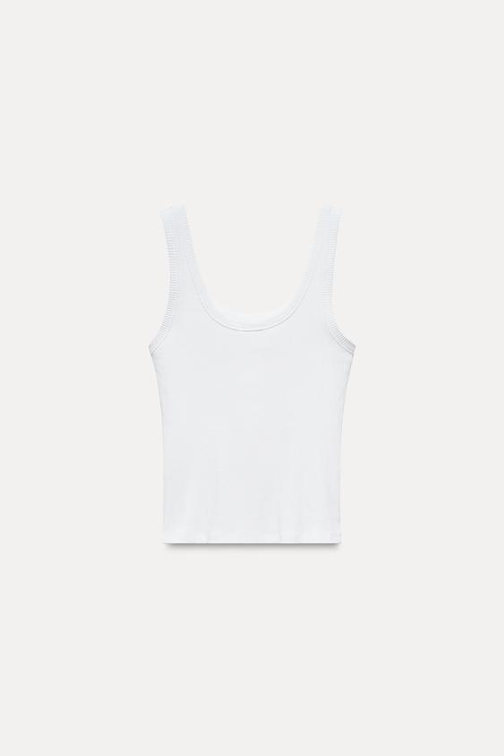 ZARA ТОП В ТОНКИЙ РУБЧИК С КАРМАНОМ, БЕЛЫЙ