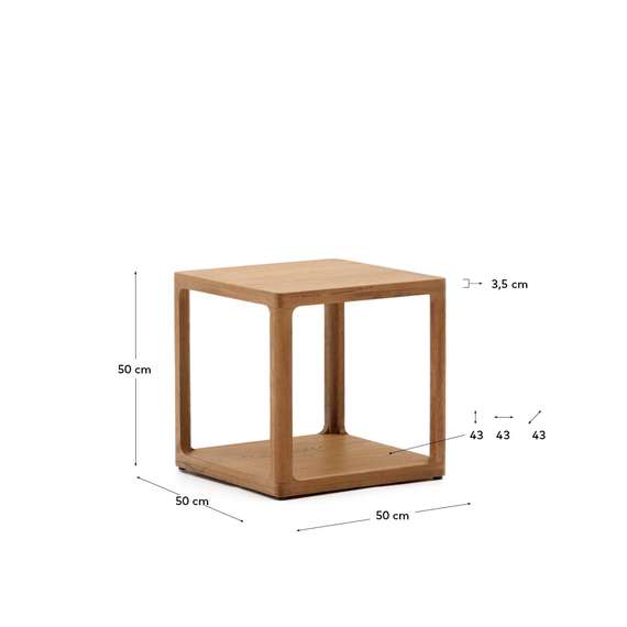 Приставной столик Maymai из массива дуба 50x50 см