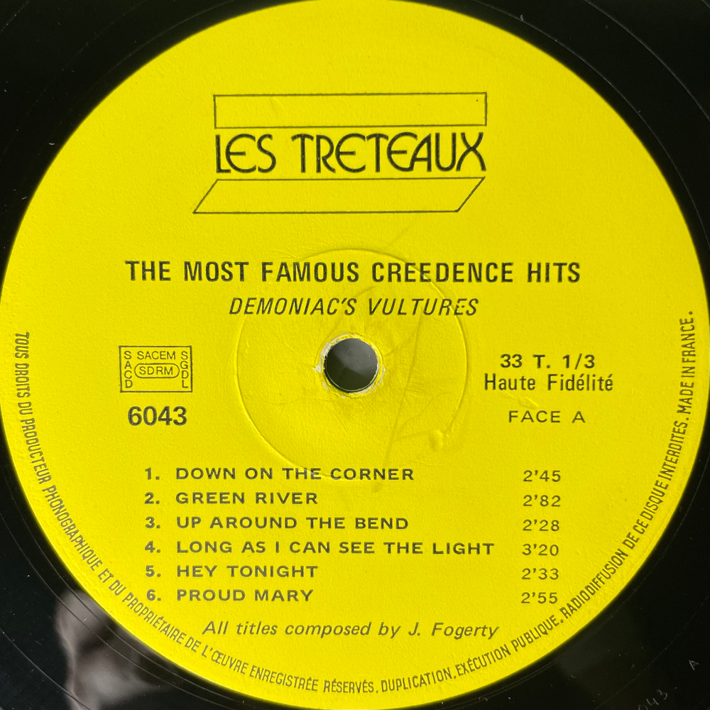 Demoniac's Vulture ‎– The Most Famous Creedence Hits (Франция 1977г.)