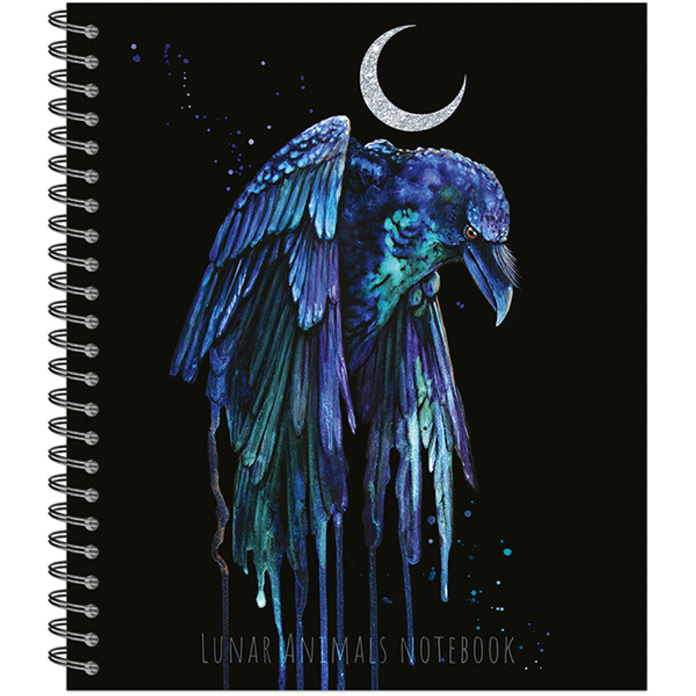 Тетрадь общая 48 листов на металиическом гребне "Lunar dark Animals"