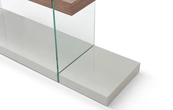 Стеллаж Mysen, 180х140 см, орех, стекло