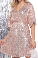 Платье "Блестящий дебют" (розовое шампанское) П8027 LT Collection