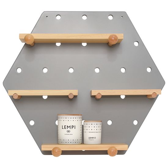 Пегборд shely, 43х50 см, светло-серый