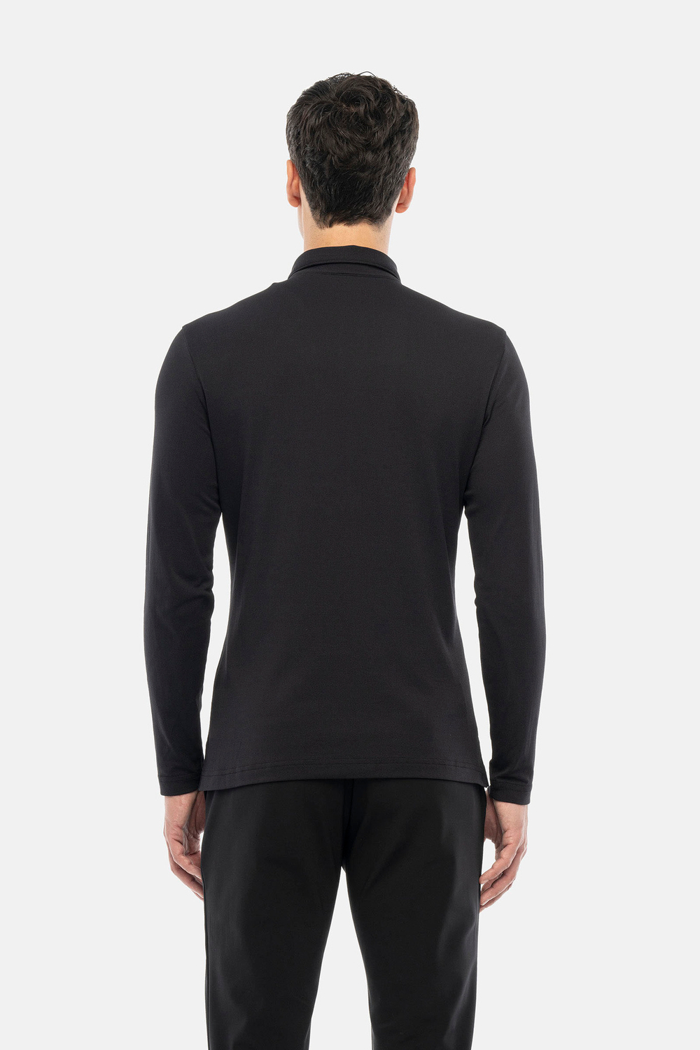 Мужское поло Hydrogen RUBBER LOGO TECH POLO LS (GI0008-007)