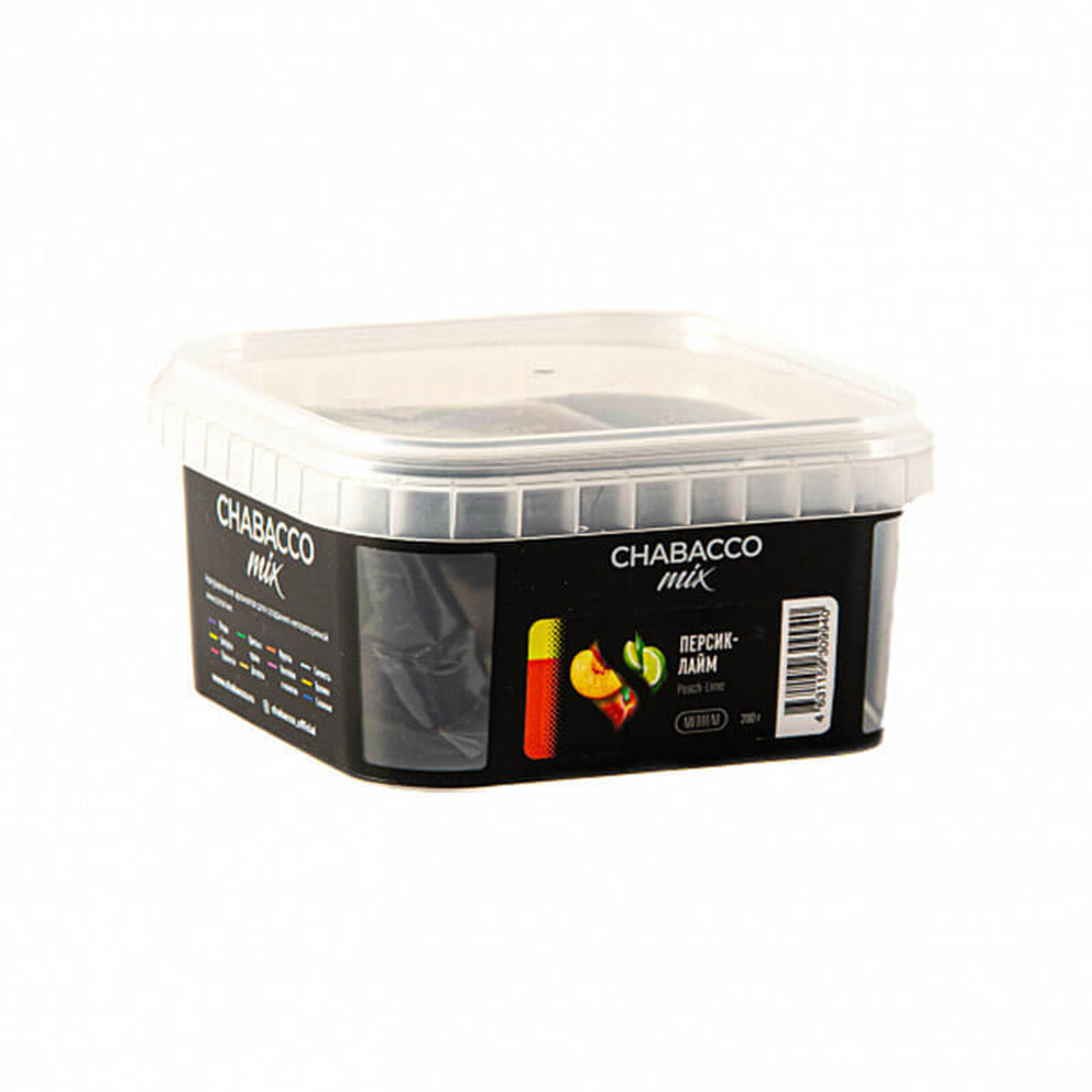 Бестабачная смесь для кальяна Chabacco Mix - Peach-Lime (Персик-лайм) 200 гр.