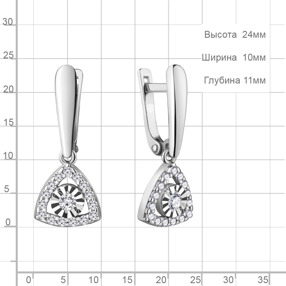 942843А Серьги из Золота с бриллиантами