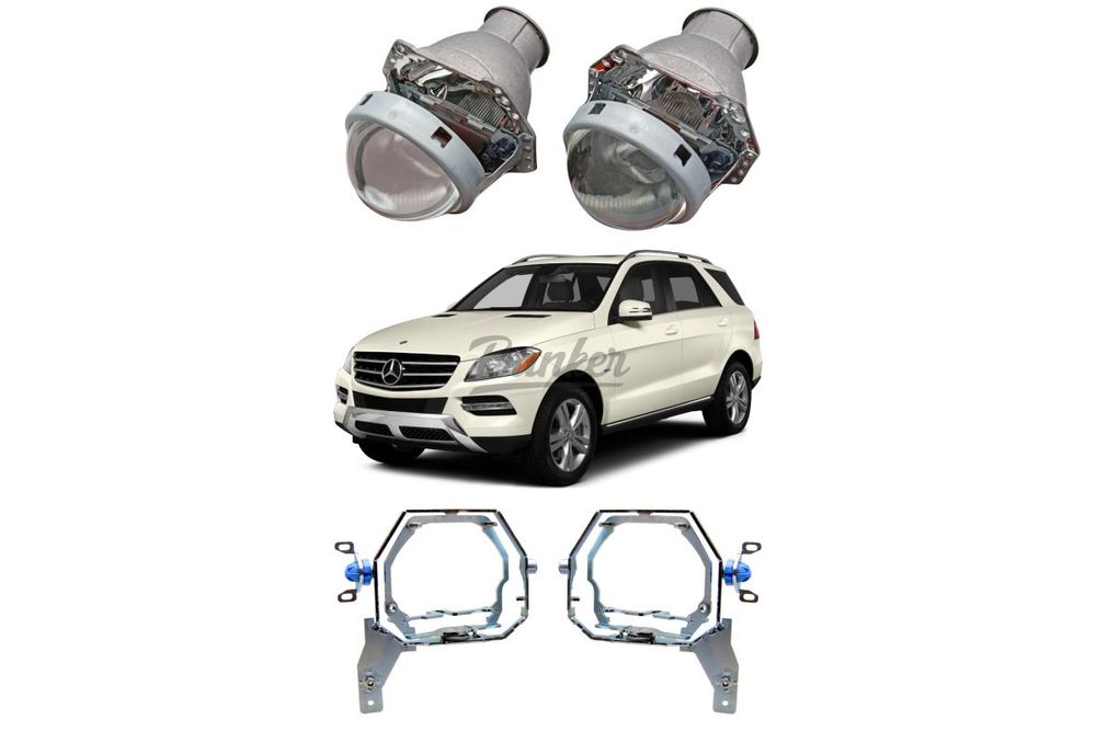 Готовый комплект для замены штатных линз Bosch Intellect Mercedes ML W166 2011-2015, Тип №2