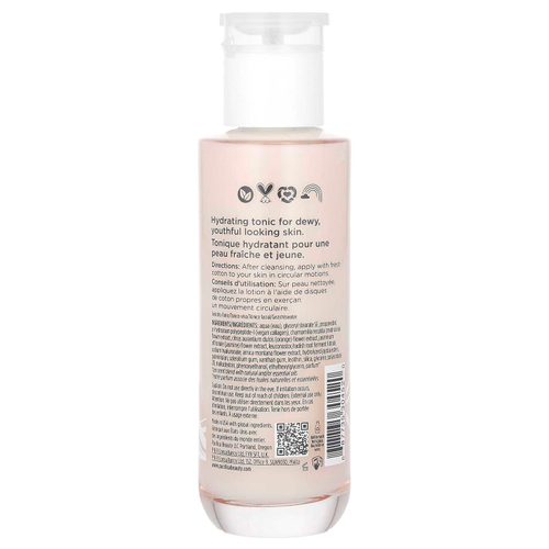 Pacifica, веганский коллаген, увлажняющий молочный тоник, цветы апельсина, без спирта, 140 мл (4,7 жидк. унции)