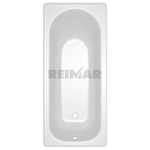 Ванна стальная 1,5*0,75*0,4 (ВИЗ) Reimar форма Аула, полимерная цв.белый (ОР-81200)