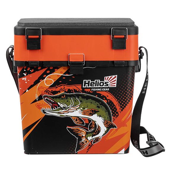 Ящик рыболовный зимний PIKE оранжевый (HS-IML-19-O) Helios