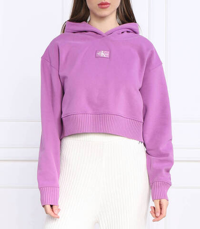 Худи badge wide sleeves CALVIN KLEIN JEANS - фиолетовый(J20J220438)